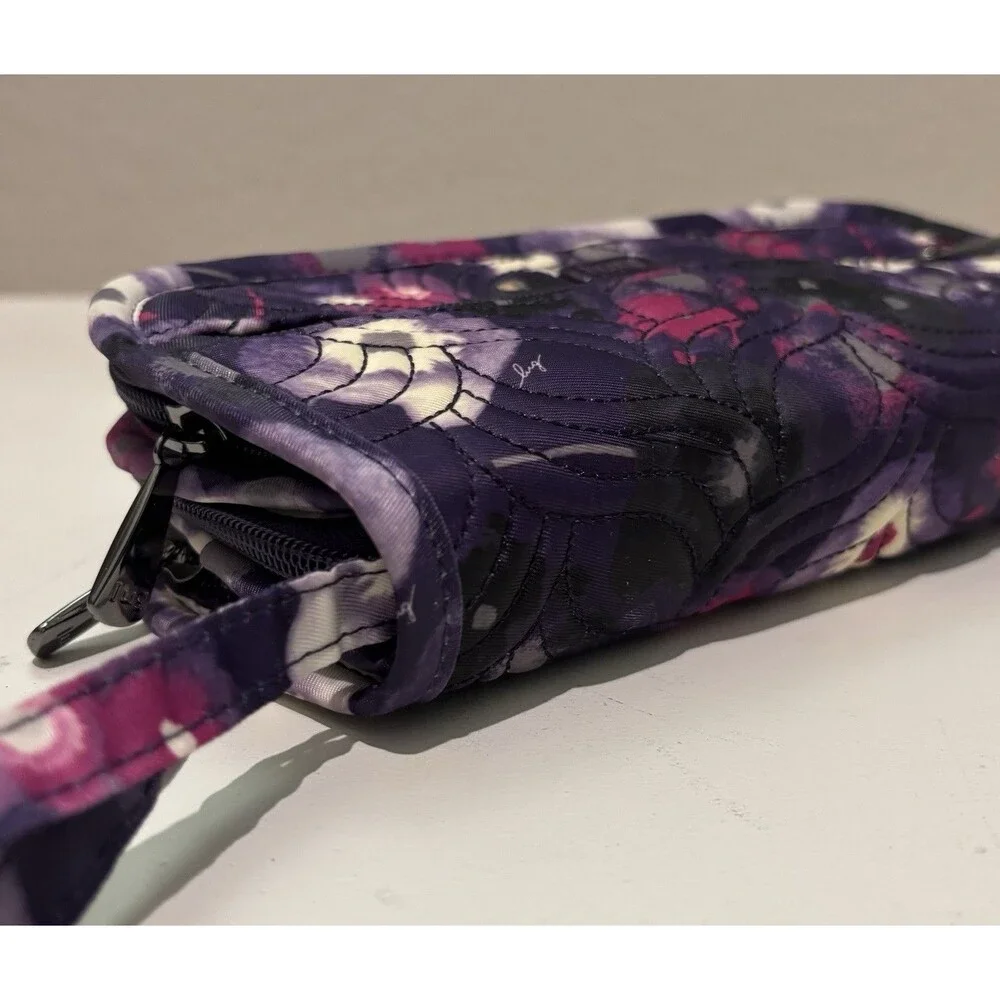 Lug Flipper Jewelry Accessory Travel Pouch Purple Floral Watercolor